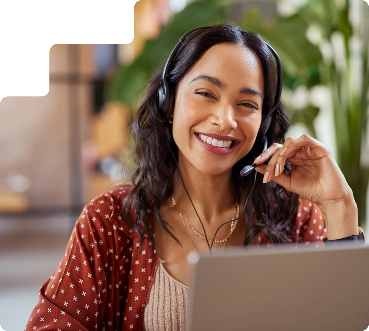 Two businesswomen looking at a tablet