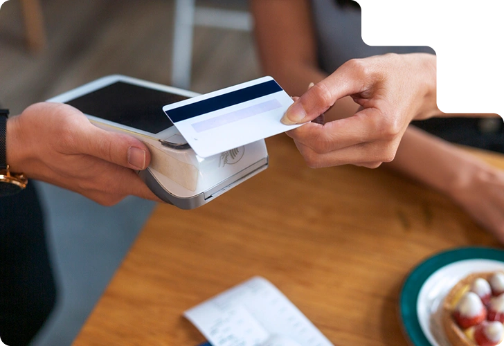 Two businesswomen looking at a tablet