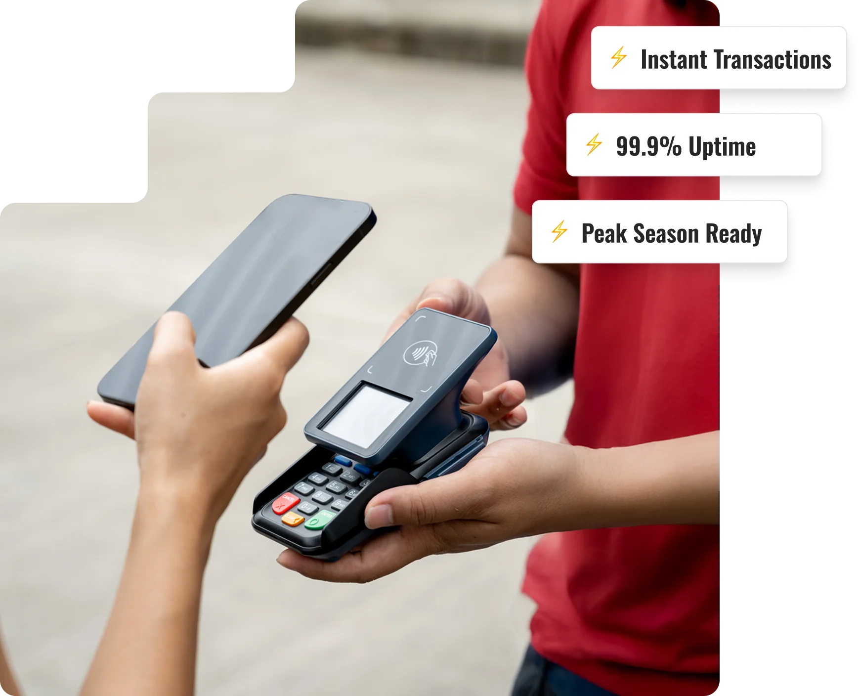 Two businesswomen looking at a tablet